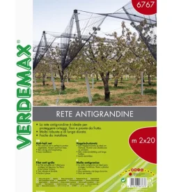 Verdemax Attrezzatura Giardinaggio-Rete antigrandine 2x20 metri