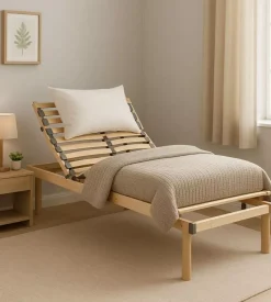 Rete singola dormir "eco relax" motorizzata wireless in legno 80x190 cm Hot