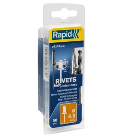 Rivettatrici E Rivetti-Rivetti diametro 4x18mm. alu + punta da trapano blister da 50