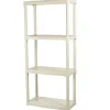 ArtPlast Riponimento In Resina-Scaffale 4 ripiani in polipropilene ecrù portata 120 kg 60x30x133 cm