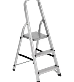 Scala alluminio essenza "everest" con 3 gradini e portata massima 150 kg 62x40x106 cm Best