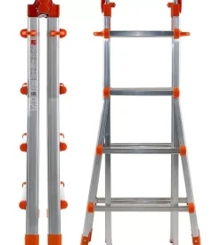 Scala allungabile telescopica in alluminio 4+4 Online
