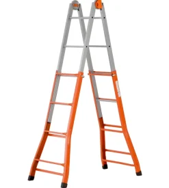 Scala multifunzionale allungabile in acciaio gierre 4+4 gradini Hot
