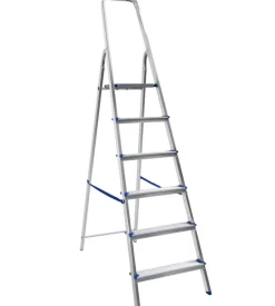 Scala "piuma" in alluminio con 6 gradini 52x104x178 cm