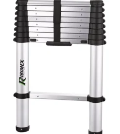 Ribimex Trabatelli E Scale Professionali-Scala telescopica allungabile in alluminio da 9 gradini con altezza massima di 263 cm - .