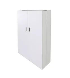 BellaHome Scarpiere-Scarpiera 2 ante con ante salvaspazio bianco 80x33,4x180 cm