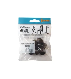 Scivoli in feltro tondi con vite ø 24 mm. - marrone - 8 pz. Online