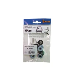 Scivoli ptfe tondi con vite ø 25 mm. - grigio - 8 pz. Outlet