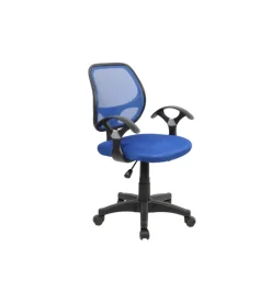 Sedia da ufficio blu "smart2" con braccioli, 57x56x88-100 cm Best
