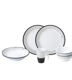 Brunner Set 8 stoviglie da campeggio "pralin" in melamina antiscivolo Hot