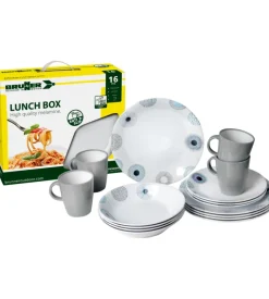 Brunner Set 16 stoviglie da campeggio "deep sea" in melamina antiscivolo Online