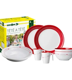 Brunner Set 8 stoviglie da campeggio "cosmic" in melamina antiscivolo Outlet