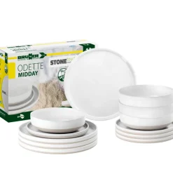 Brunner Set 12 stoviglie da campeggio "odette" in stone touch antiscivolo Online