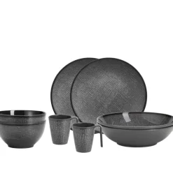 Brunner Set 8 stoviglie da campeggio "cottery" in melamina antiscivolo Hot