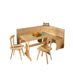 Set giropanca con contenitore in pino massello, 124/164x49x86 cm Discount
