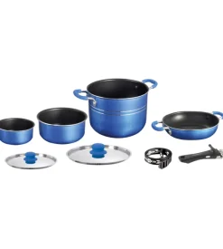 Brunner Set pentole da campeggio "skipper 7+1 ø 18" in alluminio antiaderente New