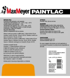 Smalto murale max meyer "paintlac" colore bianco satinato, 1 litro