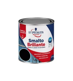 Smalto solvente brillante 0,5 lt. nero