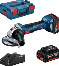 Bosch Smerigliatrice angolare a batteria gws 18v-7 125mm con 2 batterie 18v 4ah professionale blu Clearance