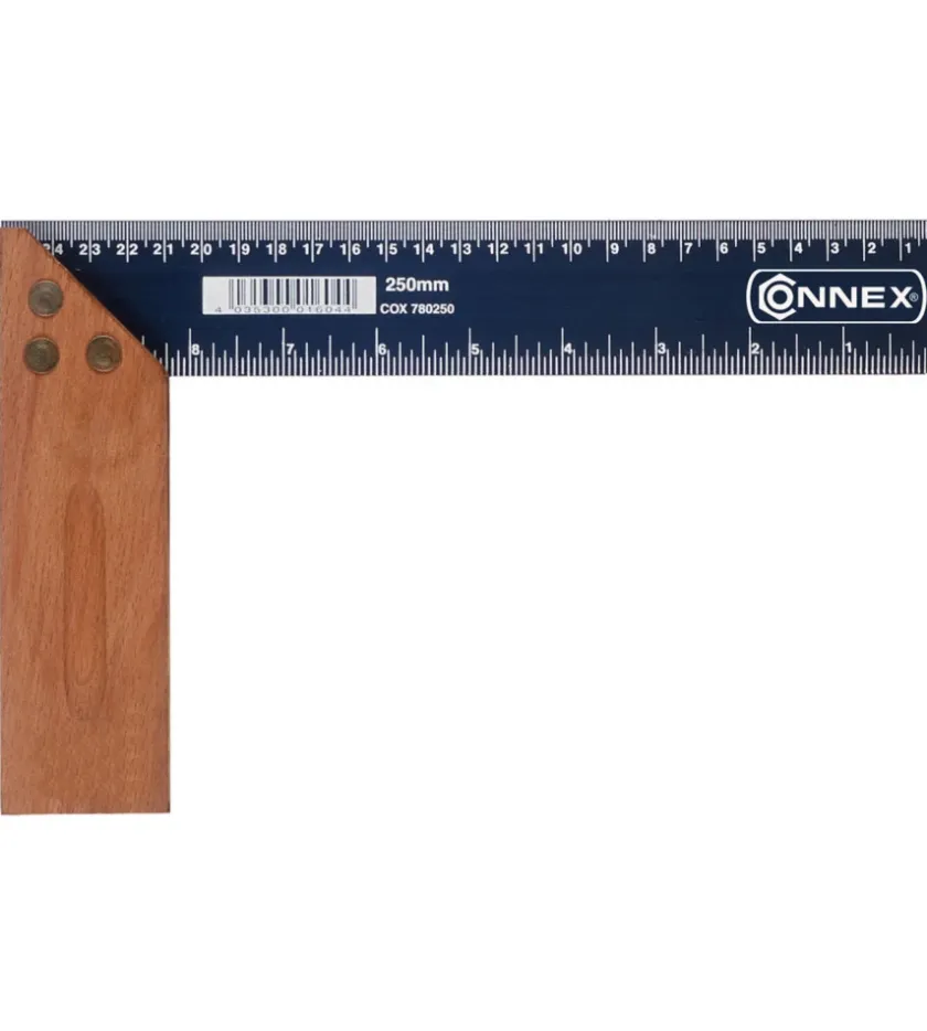 Strumenti Di Misurazione-Squadra manico legno 300 mm.