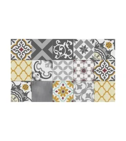 Tappeto vinilico stampato "patch grigio", 45x75 cm Sale
