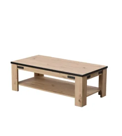 BellaHome Tavolino da soggiorno "bilbao" quercia e metallo, 120x41,5x60 cm Hot