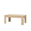 BellaHome Tavolino da soggiorno quercia con inserto bianco e grigio, 112x65,5x46,5 cm New