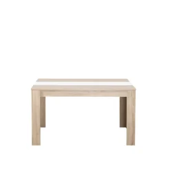 BellaHome Tavolo in quercia con fascia centrale bianca o grigia, 135x80,5x74,5 cm