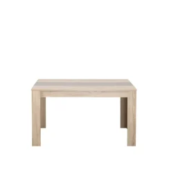 BellaHome Tavolo in quercia con fascia centrale bianca o grigia, 135x80,5x74,5 cm
