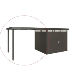 Biohort Tetto laterale casetta highline mis. h4 grigio scuro Online