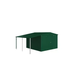 Tettoia laterale per casetta da giardino biohort "europa mis. 6/7" colore verde scuro metallizzato, 42060 Discount