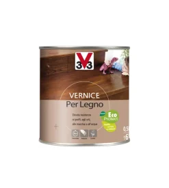 V33 Vernice per legno - toni legno - aspetto opaco  - teak - 0,5 litri New