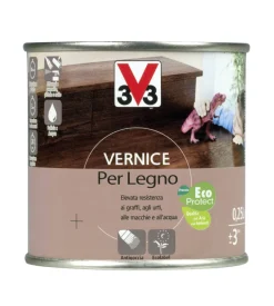 V33 Vernice per legno - toni legno - aspetto brillante - noce medio - 0,25 litri Hot